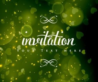 Invitations Halation Couleur Background Vector