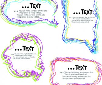 Colored Lines Cloud For Text Design Vector
