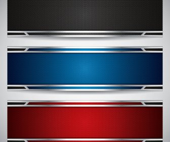 Farbige Metall Banner-Vektor-design