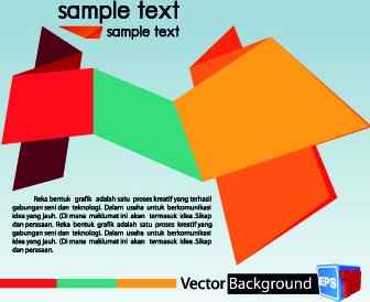 色の折り紙のベクトルの背景