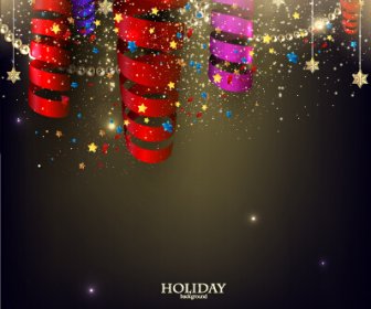 Colored Paper Ribbon Holiday Background Graphics