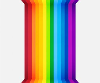 Colored Paper Stripes Vector Background