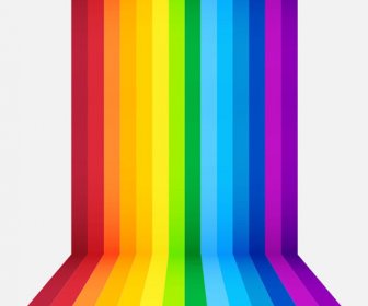 Colored Paper Stripes Vector Background