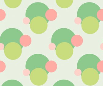 Colored Round Dot Vector Seamless Pattern