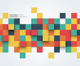 Colored Squares Concept Backgrounds Vector