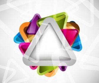 Renkli üçgen Vektör Arka Plan