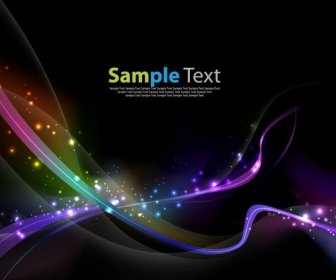 Colorful Abstract Light Wave Vector Background