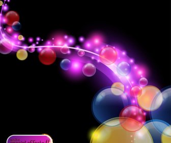 Colorful Bubble Circle Abstract Background