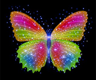 красочные бабочки фон вектор