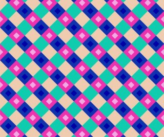 Colorful Checkered Background Repeating Squares Decoration