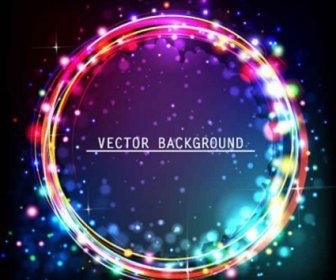 Colorful Circle Background Light Vector