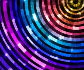 Colorful Circle Light Background Vector