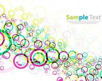 Colorful Circles Design Vector Background
