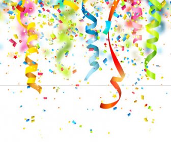 Colorful Confetti Holiday Background Vector
