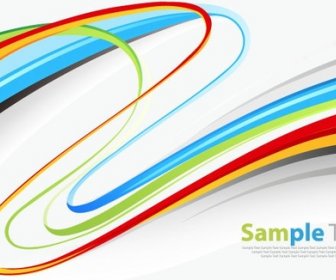 Colorful Curves Abstract Background Vector Illustration