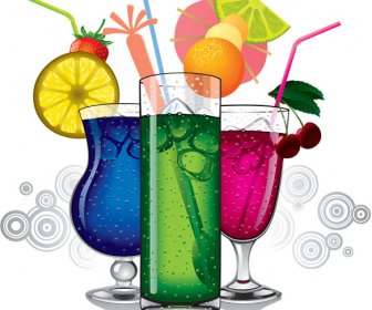 Bebidas Coloridas Gráficos Vetoriais