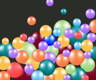Colorful Floating Balls Background