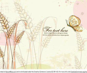 Ilustrasi Vektor Bunga Berwarna-warni Dengan Kupu-kupu