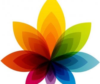 Colorful Flower Abstract Background Vector Graphic