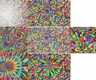 Colorful Illusion Kaleidoscope Pattern Sets