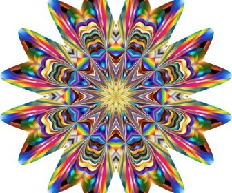 Colorful Kaleidoscope Pattern Vector Illustration