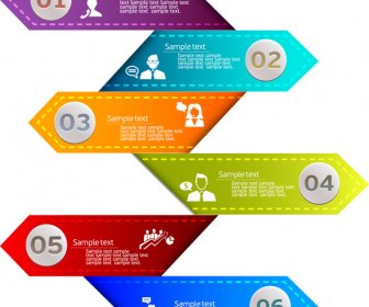 Bunte Leder Tags Vektor-Illustration Der Infografik Diagramm