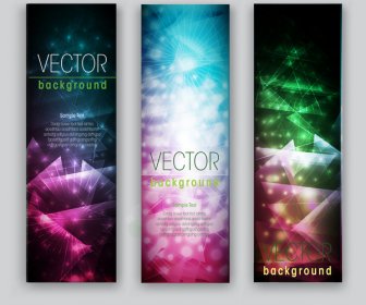 Colorful Light Abstract Banner Set