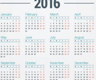 Garis-garis Berwarna-warni Latar Belakang Mulai Bulan Dengan Monday16 Kalender Template