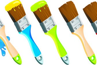 Colorful Paint Elements Art Vector