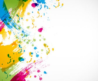 Colorful Paint Splashing Vector