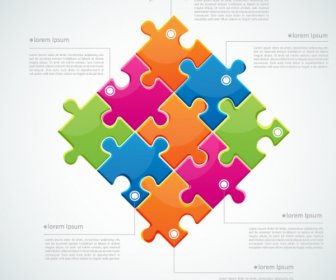 Colorful Puzzle Business Concept