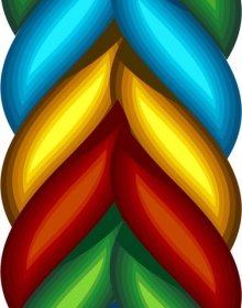 다채로운 밧줄 아이콘 화려한 3d 트위스트 장식