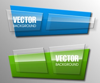 Colorful Forma Con Vetro Banner Vector Set