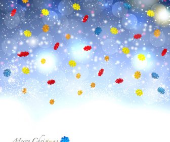 Colorful Snowflake Abstract Background