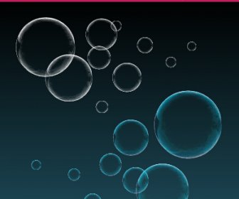 Colorful Soap Water Bubbles Vector Set