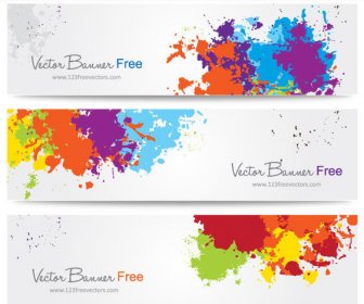 Colorful Splash Banner Vector