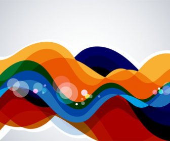 五顏六色的波浪抽象背景