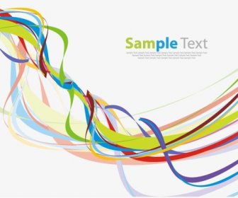 Colorful Wave Line Abstract Background Vector