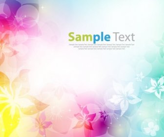 Colorfully Abstract Flower Design Background Vector Illustration