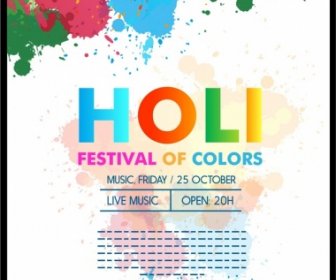 Colors Festival Poster Colorful Grunge Design