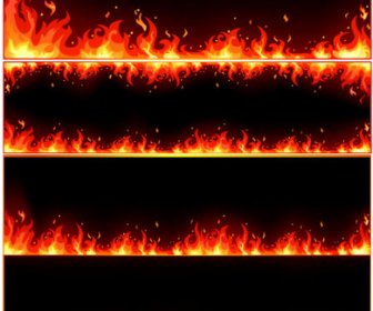 Combustion Flame Border Vector