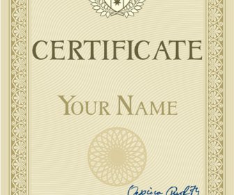 Commonly Certificate Cover Vector Template