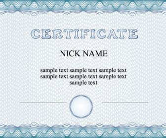 Commonly Certificate Cover Vector Template