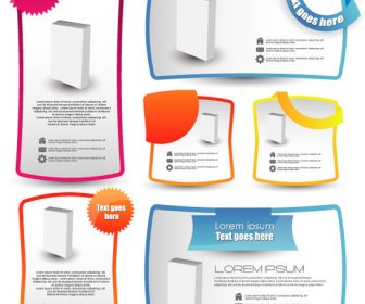 Commonly Color Label Stickers Vector Set