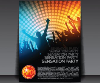 Comúnmente Party Flyer Cover Template Vector