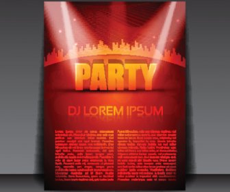 Commonly Party Flyer Cover Template Vector