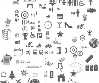 Commonly Used Graphic Icons Vector