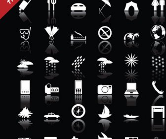 Commonly White Web Icon Vector Set