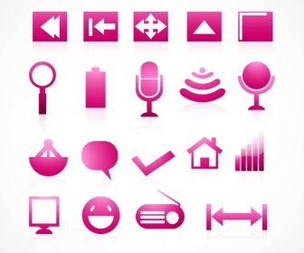 Communication Reflection Colorful Icons Vector