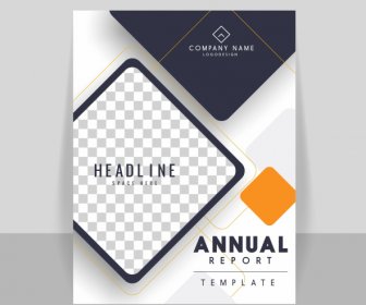 Company Annual Report Template Elegant Checkered Geometric Decor